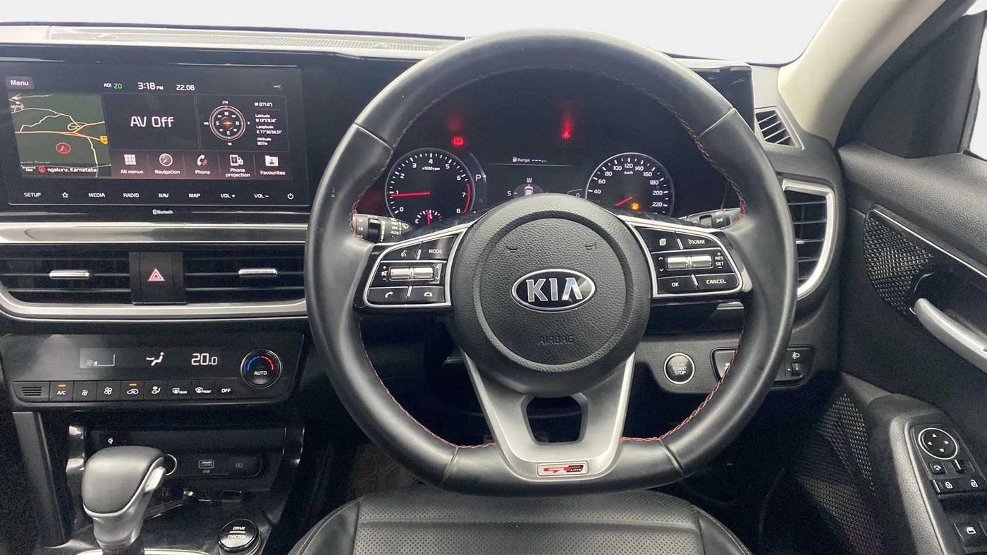 2020 KIA SELTOS GTX AT 1.4 PETROL, Petrol, Automatic, 29,936 km, Steering Wheel Close Up