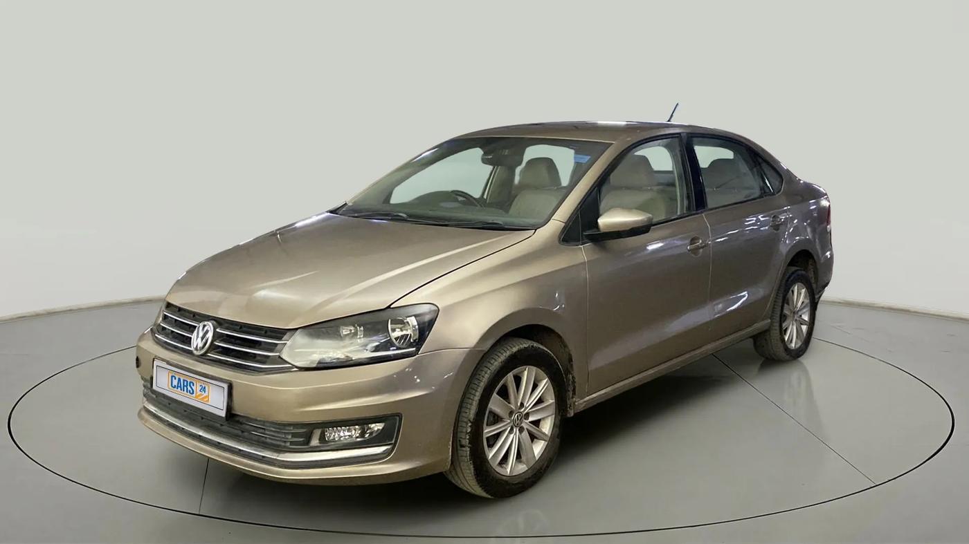 2016 Volkswagen Vento HIGHLINE PETROL AT, Petrol, Automatic, 80,307 km, Left Front Diagonal