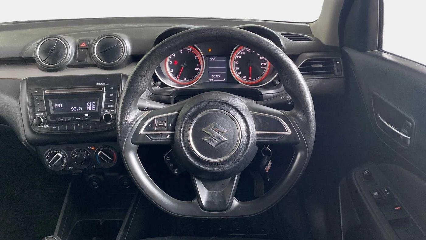 2019 Maruti Swift VXI, Petrol, Manual, 50,825 km, Steering Wheel Close Up
