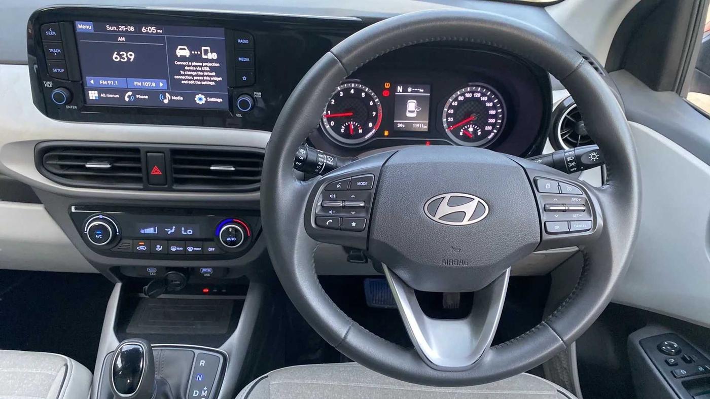 2023 Hyundai GRAND I10 NIOS ASTA AMT 1.2 KAPPA VTVT, Petrol, Automatic, 11,884 km, Steering Wheel Close Up