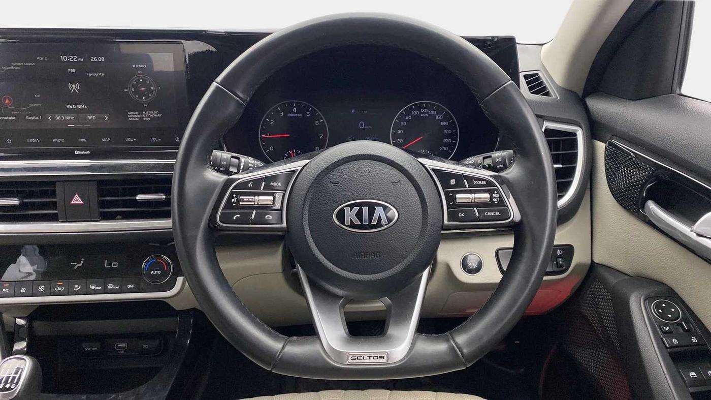 2021 KIA SELTOS HTX 1.5 PETROL, Petrol, Manual, 44,031 km, Steering Wheel Close Up