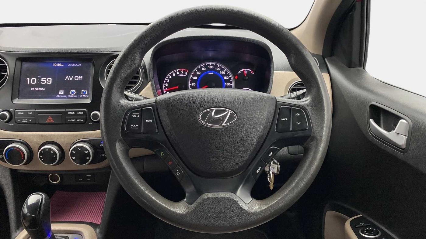 2018 Hyundai Grand i10 SPORTZ (O) AT 1.2 KAPPA VTVT, Petrol, Automatic, 52,442 km, Steering Wheel Close Up