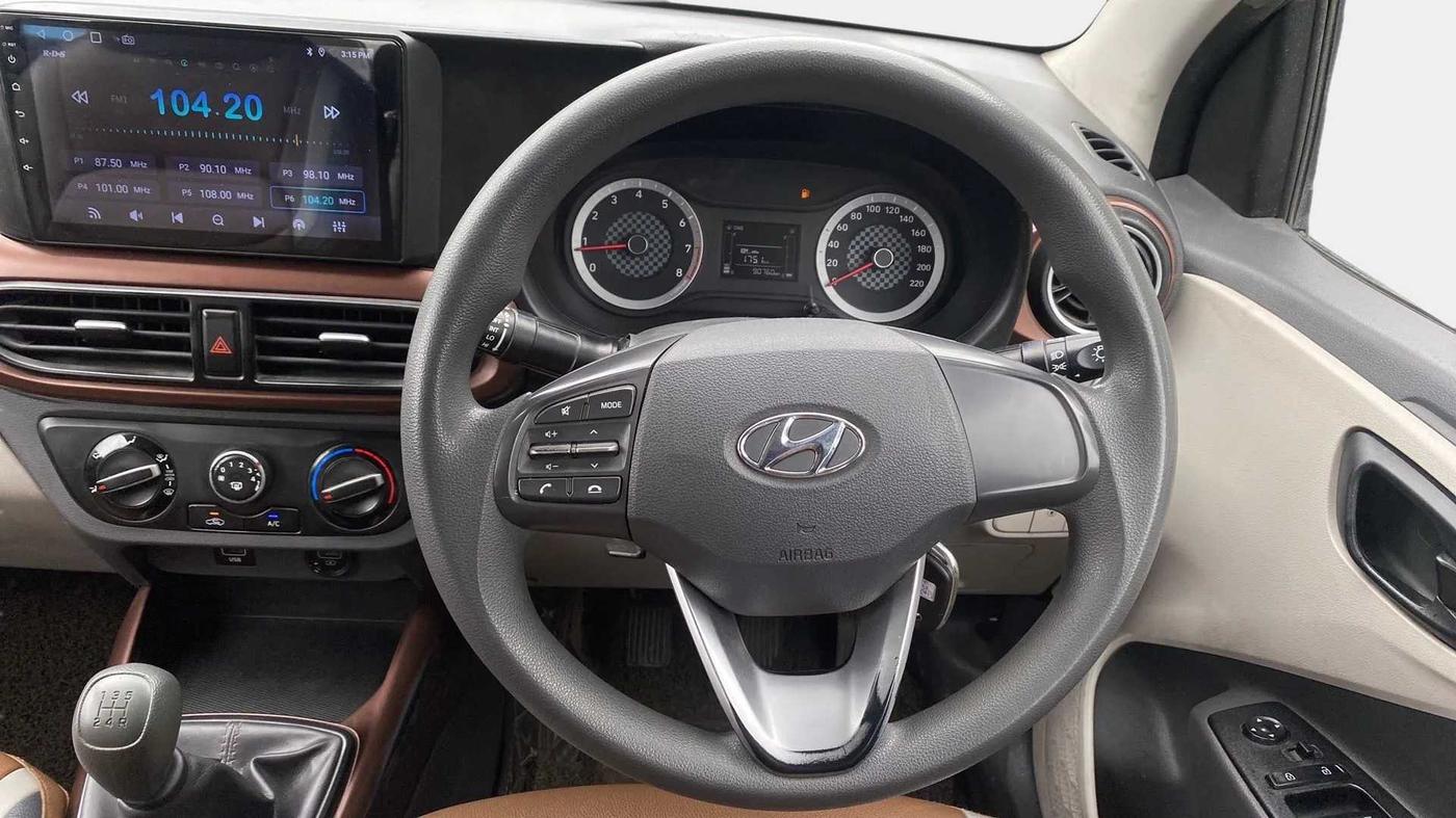 2020 Hyundai AURA S 1.2 CNG, CNG, Manual, 90,714 km, Steering Wheel Close Up