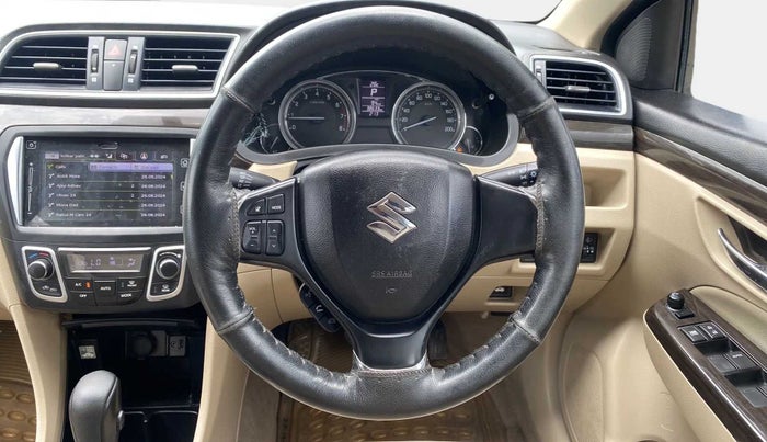 2017 Maruti Ciaz ALPHA  AT 1.4  PETROL, Petrol, Automatic, 38,702 km, Steering Wheel Close Up