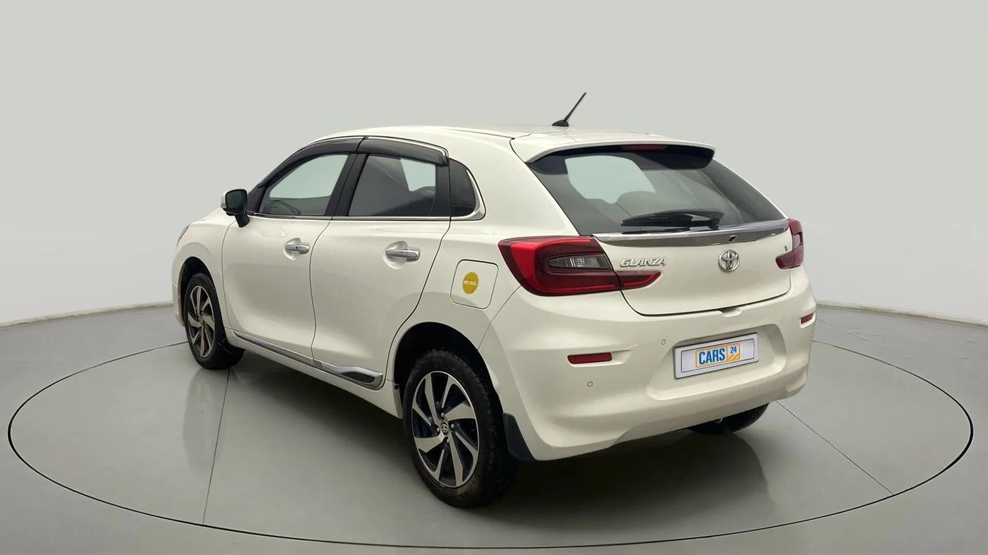 2024 Toyota Glanza V AMT, Petrol, Automatic, 10,441 km, Left Back Diagonal