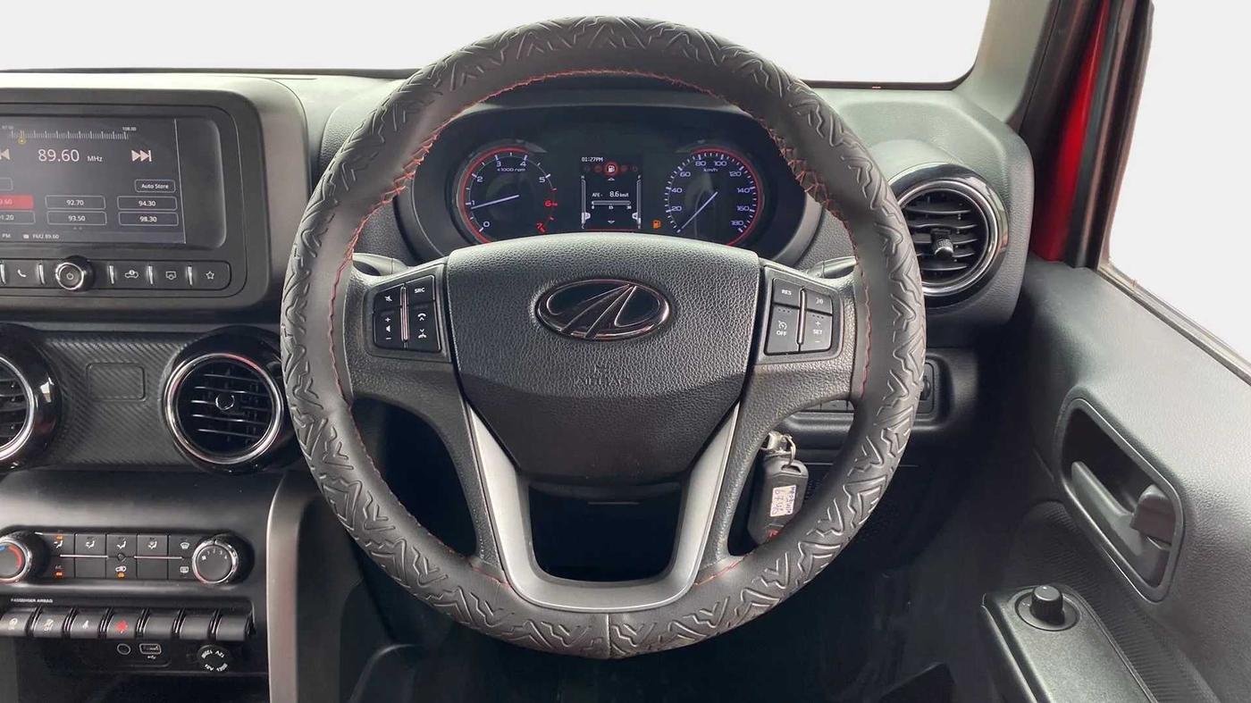 2022 Mahindra Thar LX HT PETROL 4WD MT, Petrol, Manual, 32,473 km, Steering Wheel Close Up