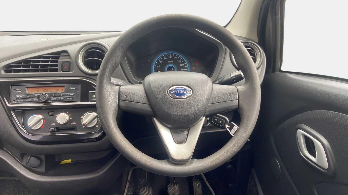 2018 Datsun Redi Go T (O), Petrol, Manual, 1,09,022 km, Steering Wheel Close Up