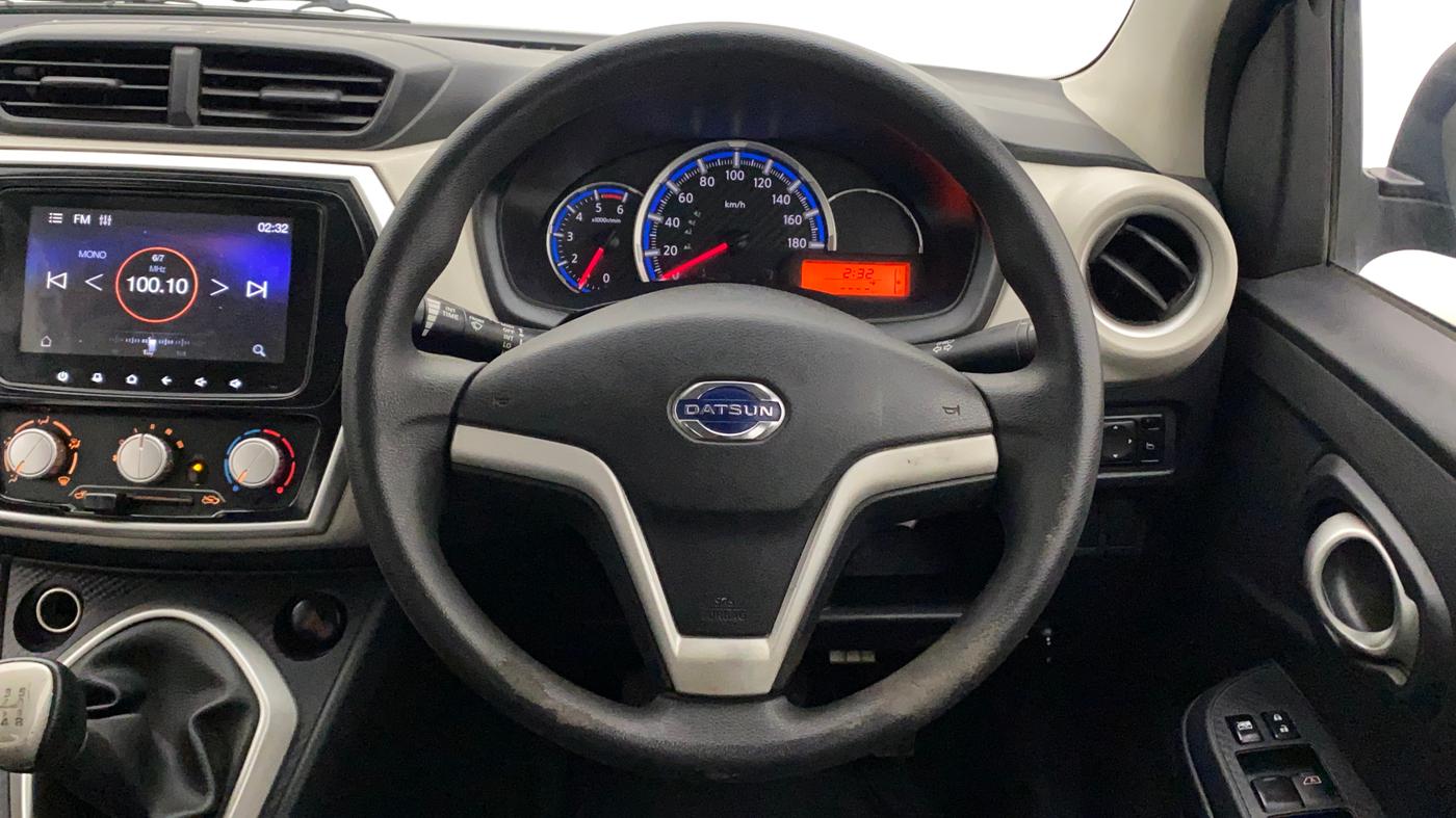 2019 Datsun Go Plus T, Petrol, Manual, 44,384 km, Steering Wheel Close Up