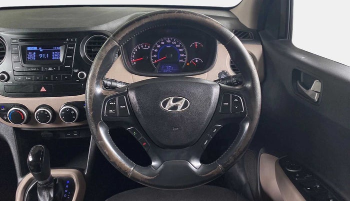 2015 Hyundai Grand i10 ASTA AT 1.2 KAPPA VTVT, Petrol, Automatic, 1,16,080 km, Steering Wheel Close Up