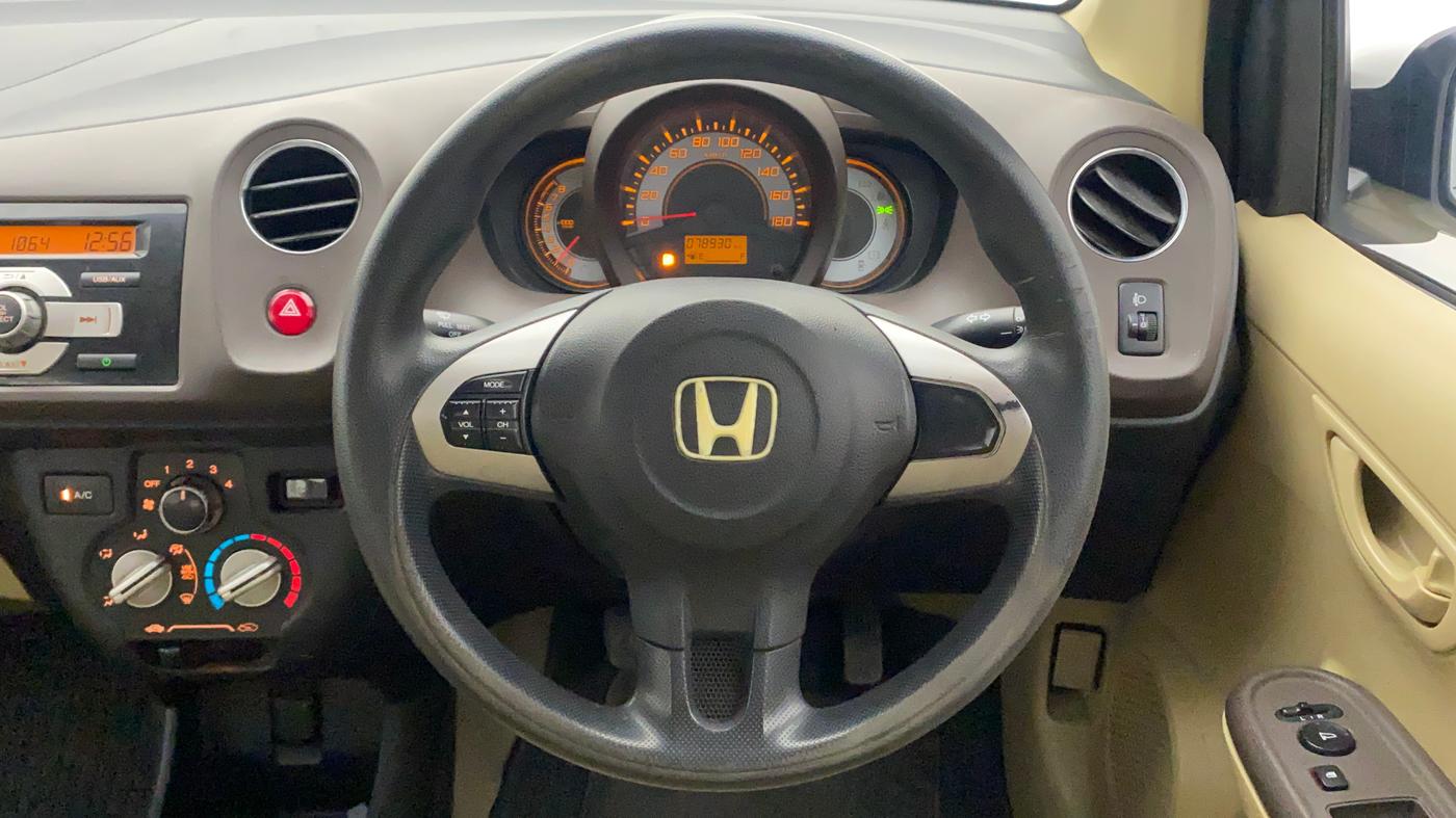 2013 Honda Brio S MT, Petrol, Manual, 78,929 km, Steering Wheel Close Up