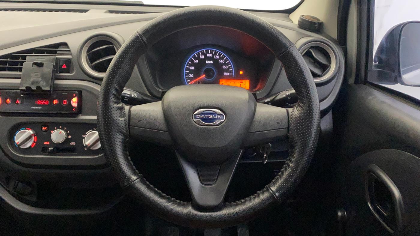 2018 Datsun Redi Go A, Petrol, Manual, 83,655 km, Steering Wheel Close Up