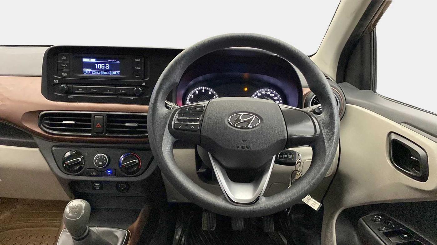 2022 Hyundai AURA S 1.2 CNG, CNG, Manual, 17,826 km, Steering Wheel Close Up