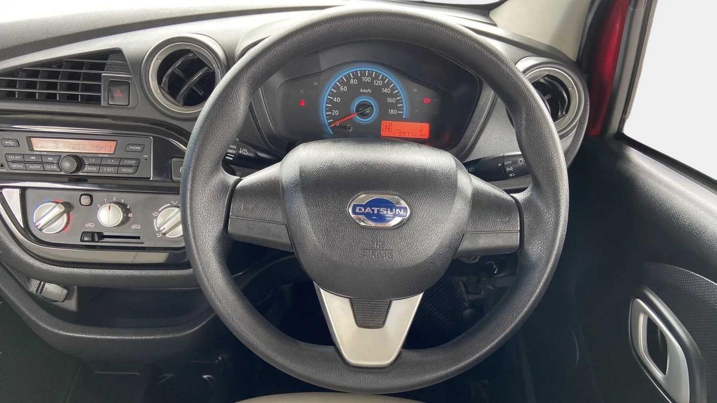 2019 Datsun Redi Go S 1.0 AMT, Petrol, Automatic, 6,068 km, Steering Wheel Close Up