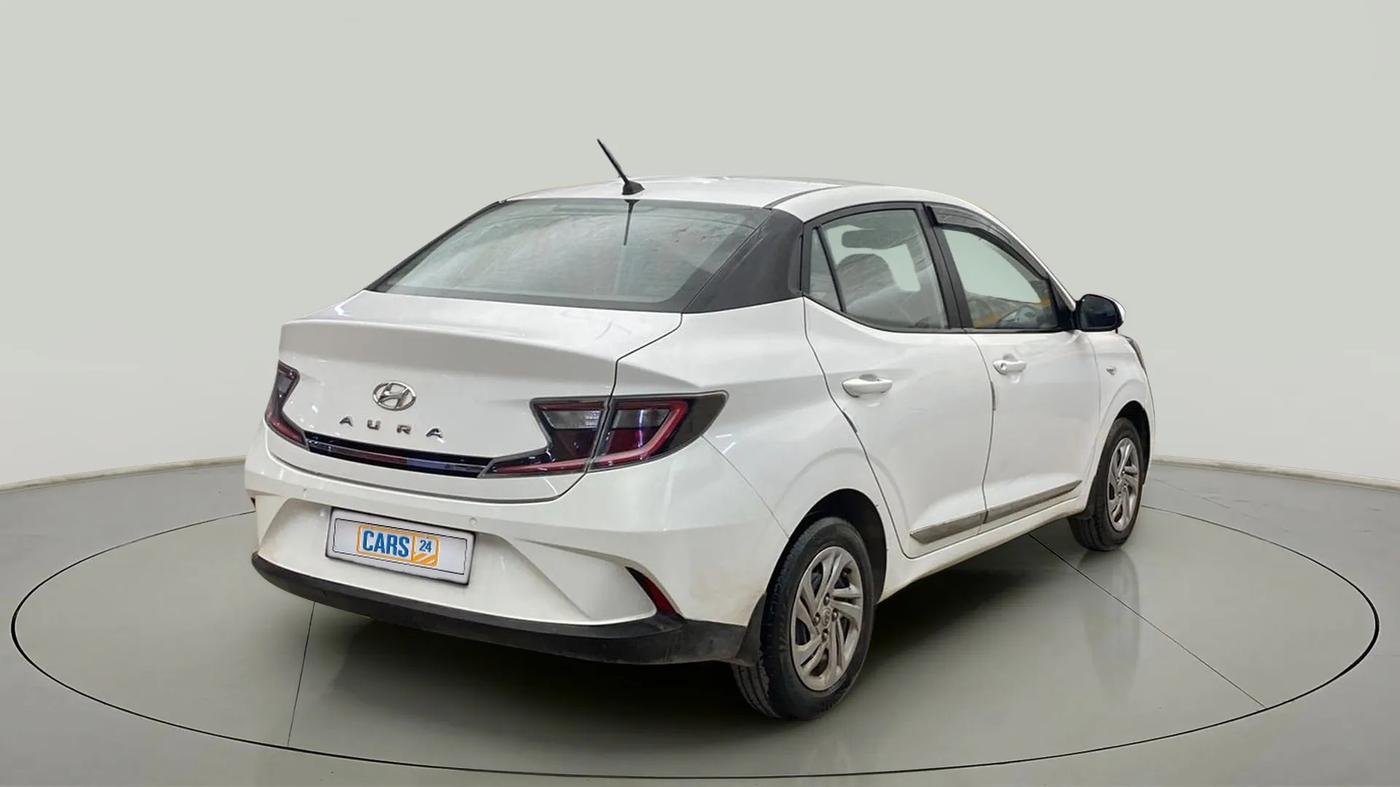 2020 Hyundai AURA S 1.2 CNG, CNG, Manual, 70,759 km, Right Back Diagonal