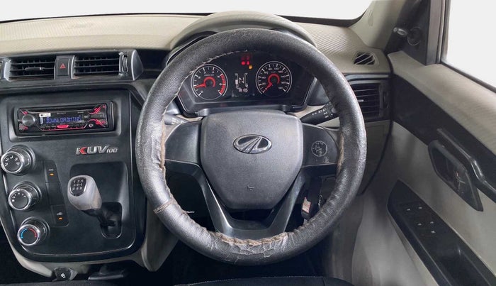 2017 Mahindra Kuv100 K4 6 STR, Petrol, Manual, 38,125 km, Steering Wheel Close Up