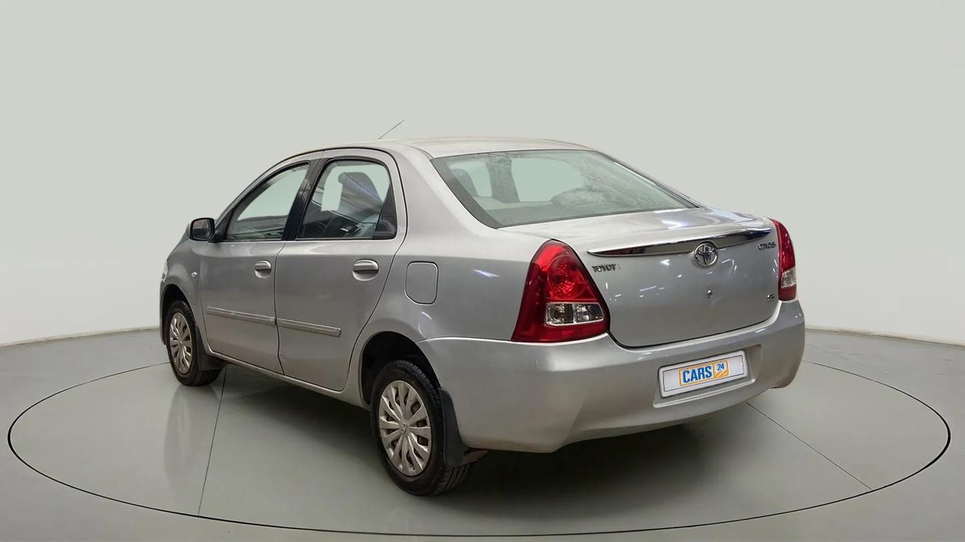 2012 Toyota Etios G, CNG, Manual, 52,370 km, Left Back Diagonal