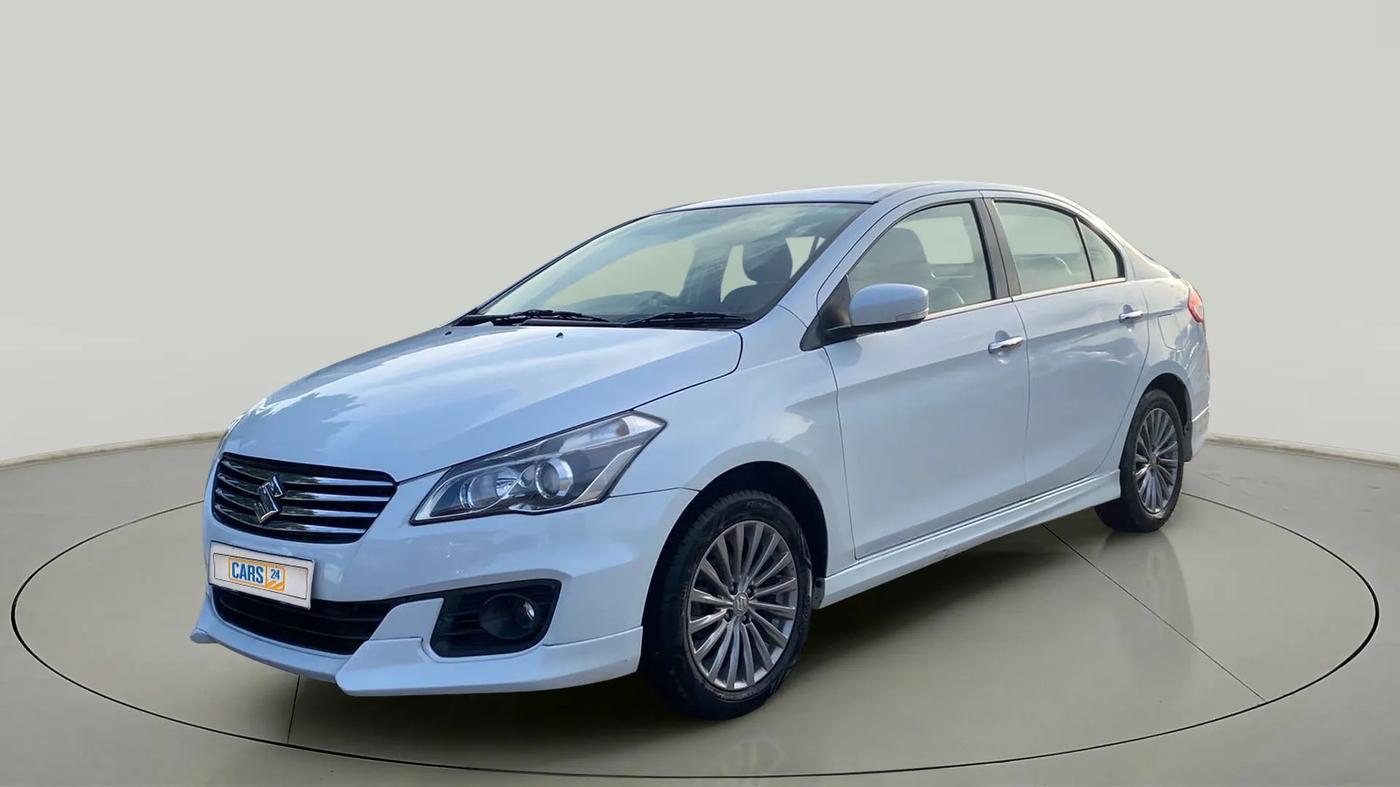 2017 Maruti Ciaz S 1.4 MT PETROL, CNG, Manual, 74,974 km, Left Front Diagonal