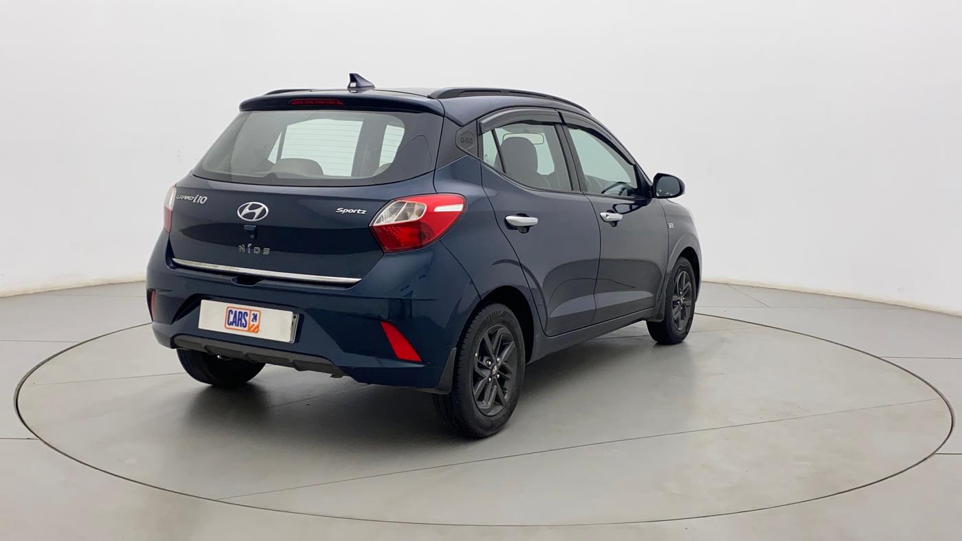 2019 Hyundai GRAND I10 NIOS SPORTZ AMT 1.2 KAPPA VTVT, Petrol, Automatic, 27,674 km, Right Back Diagonal