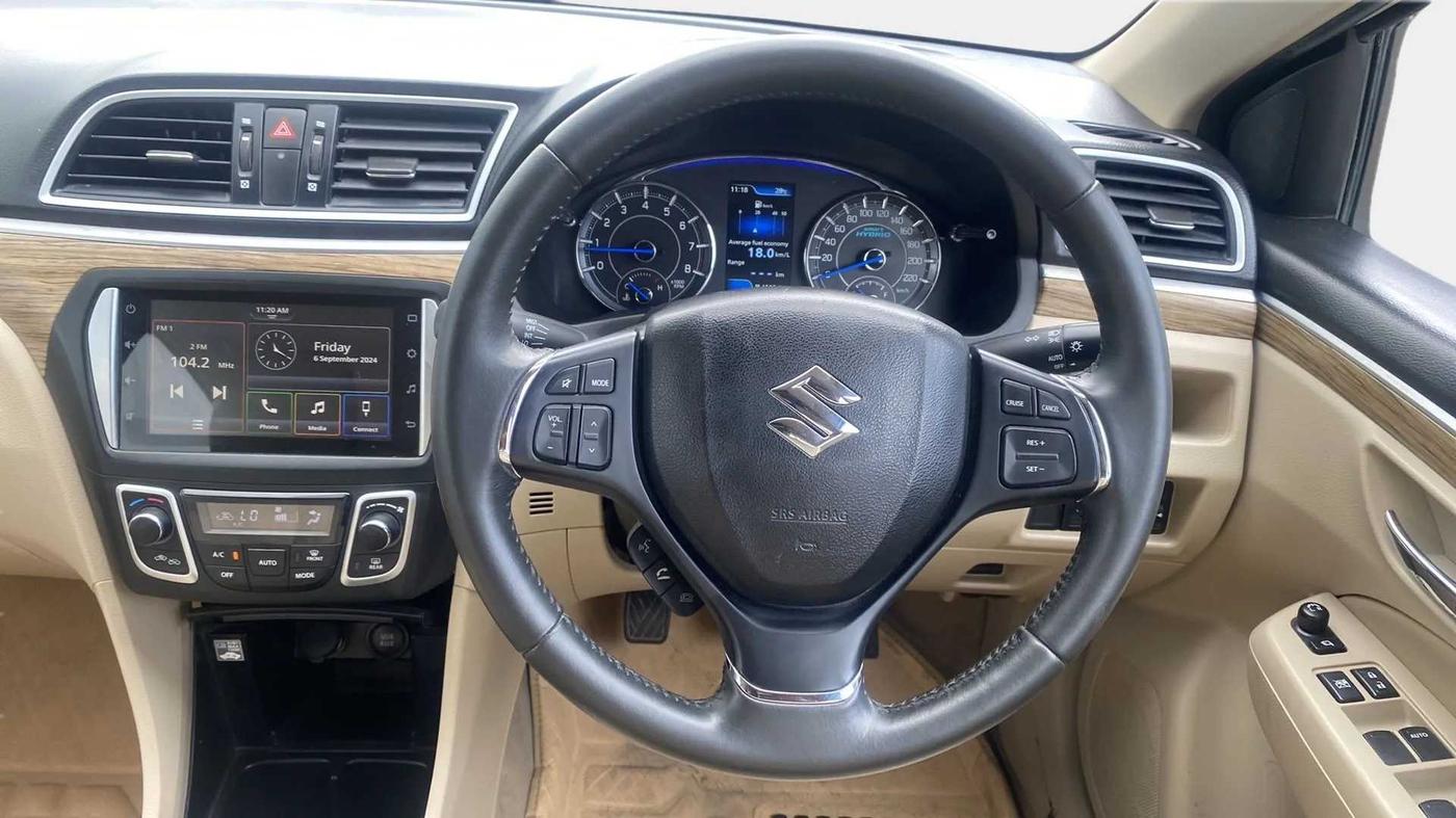 2022 Maruti Ciaz ALPHA 1.5 SHVS PETROL, Petrol, Manual, 17,326 km, Steering Wheel Close Up