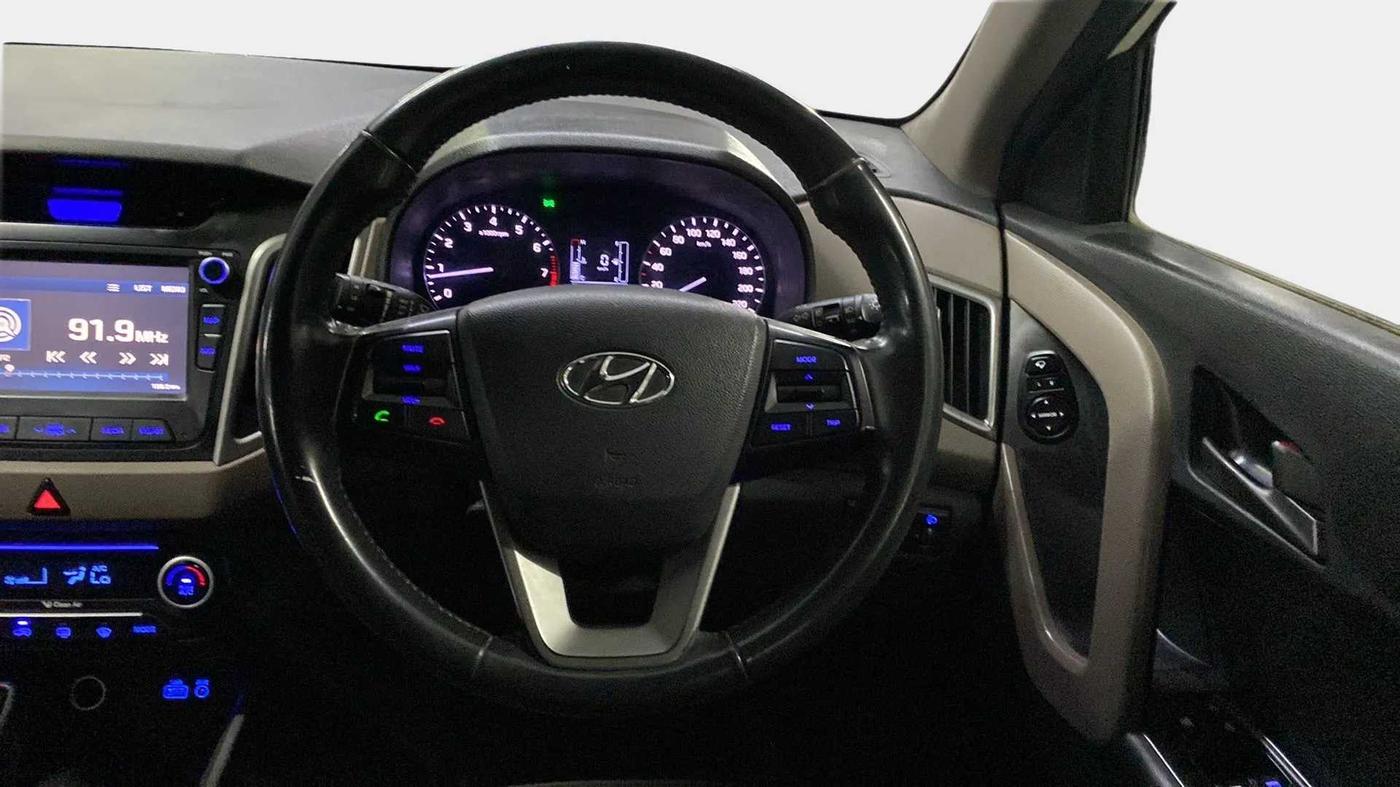 2017 Hyundai Creta SX PLUS AT 1.6 PETROL, Petrol, Automatic, 39,018 km, Steering Wheel Close Up