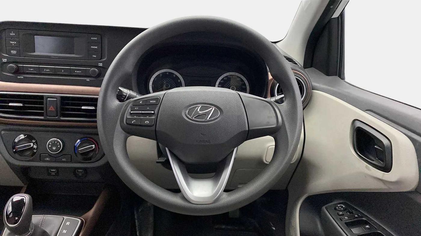2021 Hyundai AURA S 1.2 AMT, Petrol, Automatic, 18,966 km, Steering Wheel Close Up