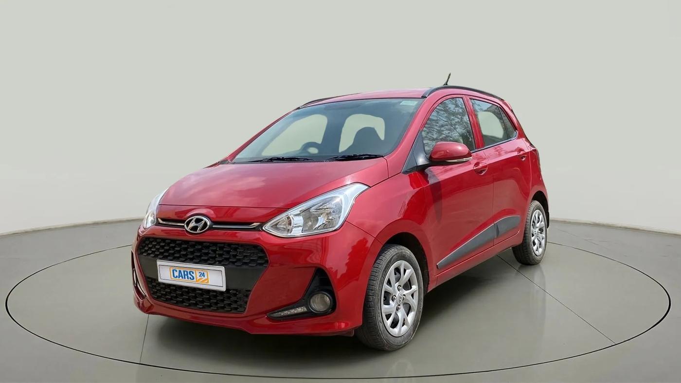 2018 Hyundai Grand i10 SPORTZ 1.2 KAPPA VTVT, Petrol, Manual, 45,558 km, Left Front Diagonal