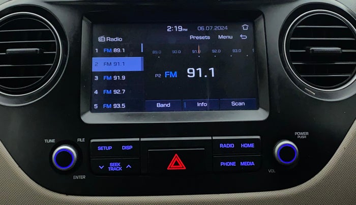 2018 Hyundai Grand i10 SPORTZ 1.2 KAPPA VTVT, Petrol, Manual, 47,062 km, Infotainment System