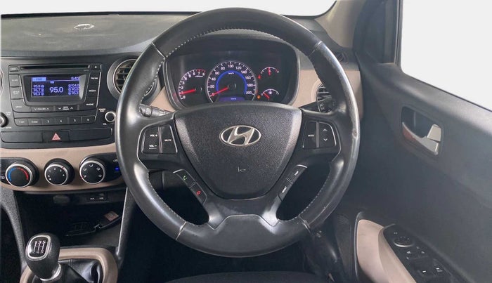 2015 Hyundai Grand i10 ASTA 1.2 KAPPA VTVT, CNG, Manual, 95,997 km, Steering Wheel Close Up