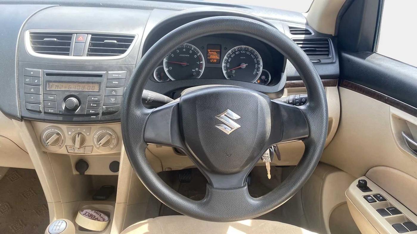 2013 Maruti Swift Dzire VXI, Petrol, Manual, 35,720 km, Steering Wheel Close Up