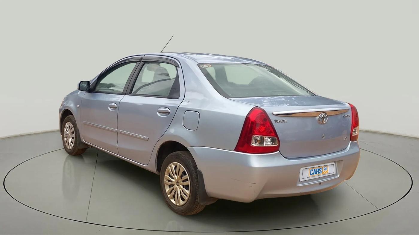 2012 Toyota Etios G, Petrol, Manual, 92,472 km, Left Back Diagonal