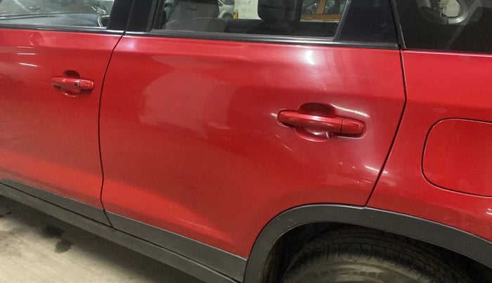 2022 Maruti Vitara Brezza VXI AT SHVS, Petrol, Automatic, 9,370 km, Rear left door - Slightly dented