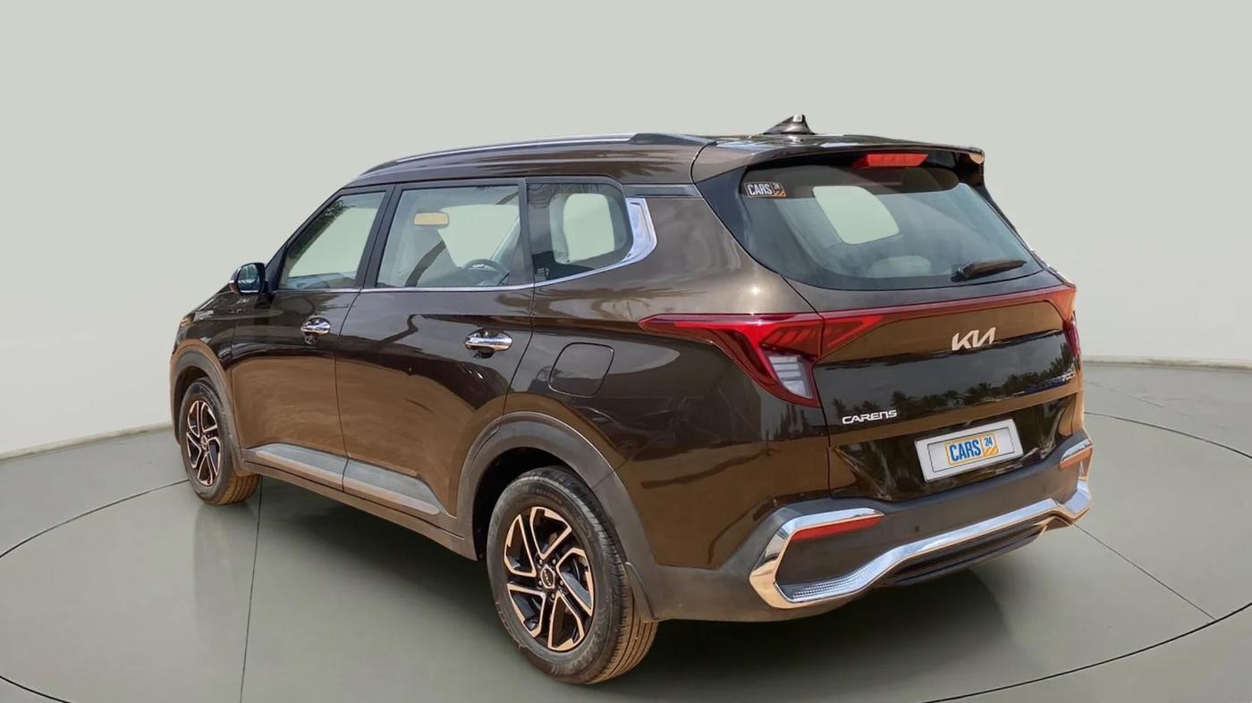 2022 KIA CARENS LUXURY PLUS 1.4 PETROL DCT 6 STR, Petrol, Automatic, 21,693 km, Left Back Diagonal