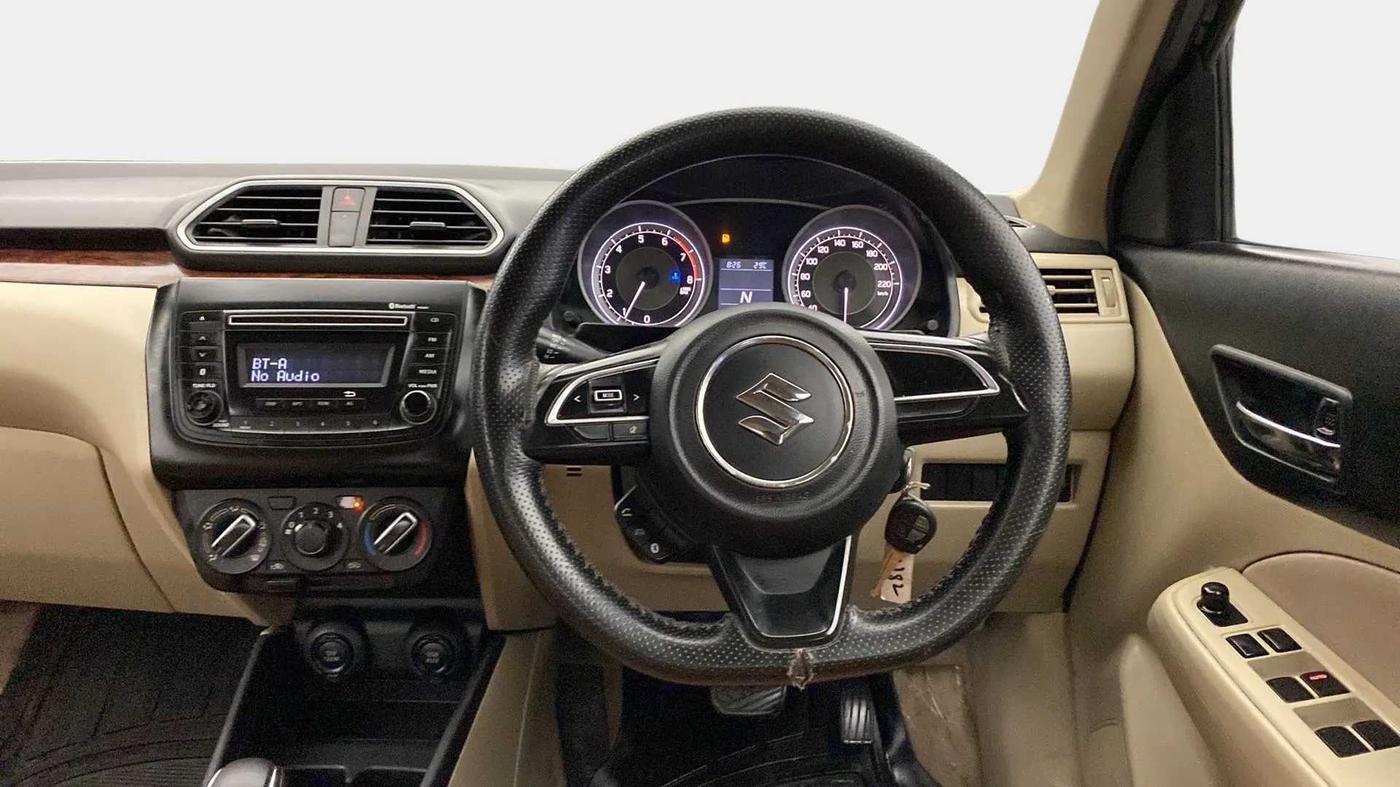 2018 Maruti Dzire VXI AMT, Petrol, Automatic, 1,05,458 km, Steering Wheel Close Up