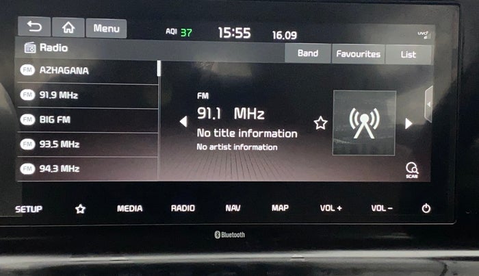 2022 KIA SELTOS HTX 1.5 PETROL, Petrol, Manual, 7,639 km, Infotainment System