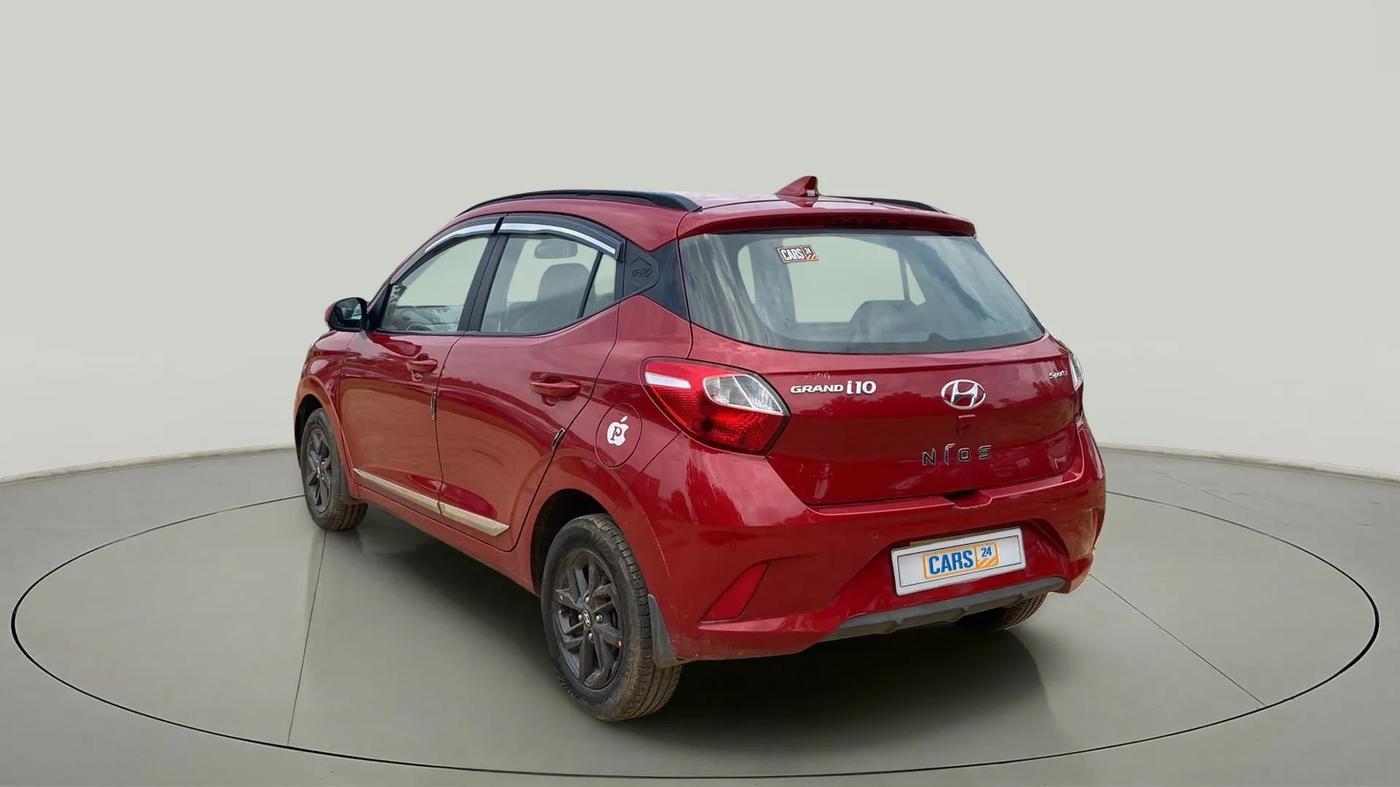 2021 Hyundai GRAND I10 NIOS SPORTZ AMT 1.2 KAPPA VTVT, Petrol, Automatic, 50,284 km, Left Back Diagonal