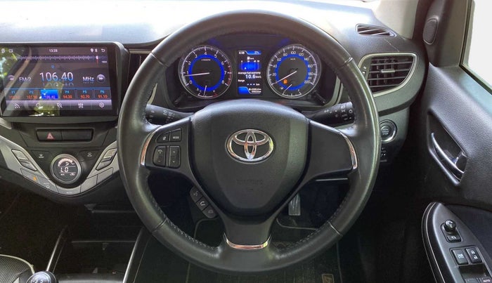 2019 Toyota Glanza V, Petrol, Manual, 54,895 km, Steering Wheel Close Up