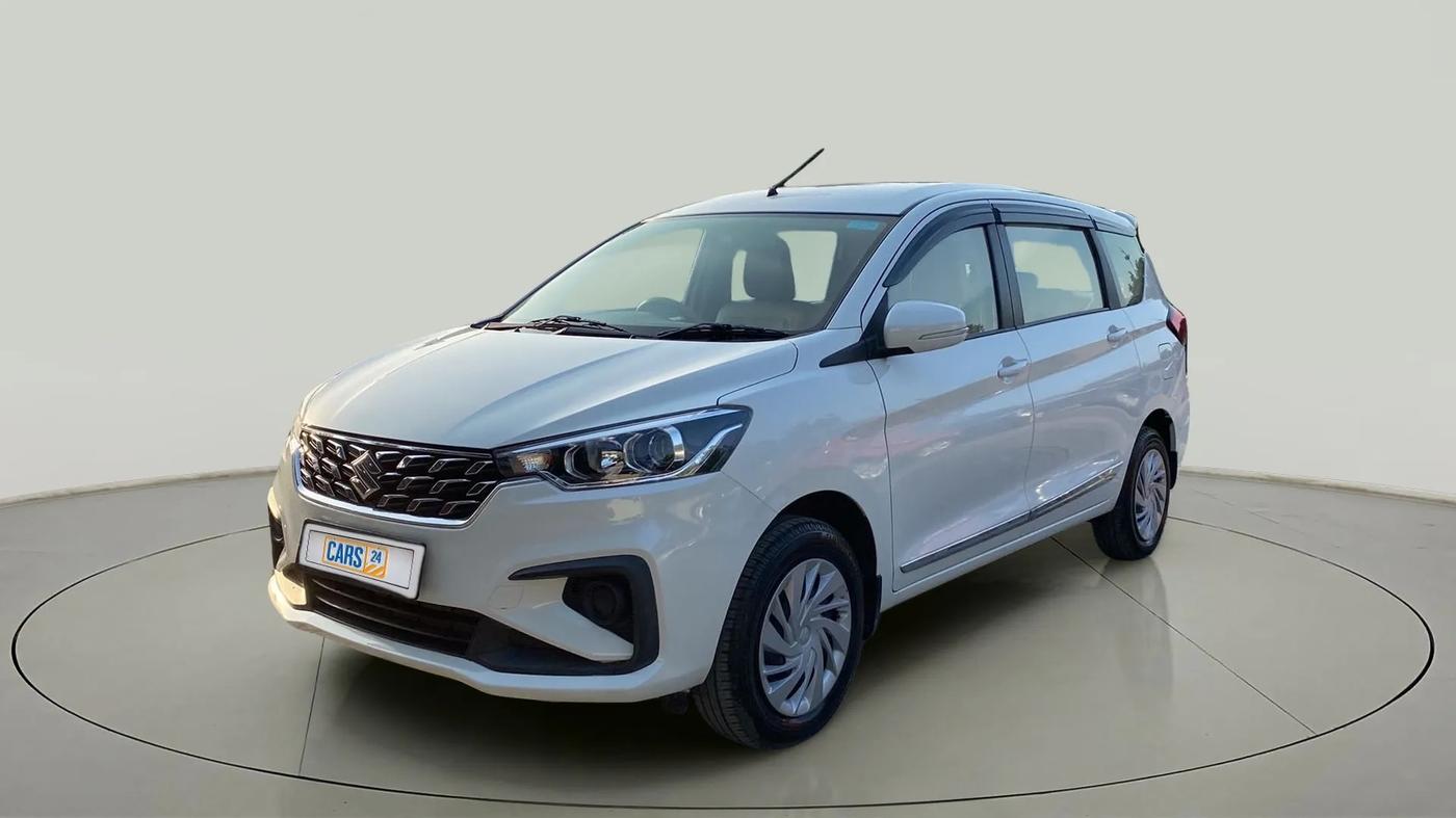 2023 Maruti Ertiga VXI AT SHVS, Petrol, Automatic, 13,600 km, Left Front Diagonal