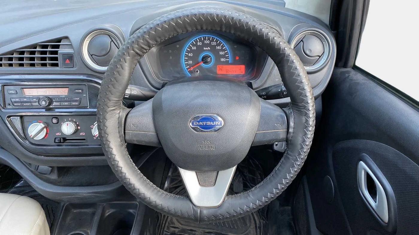 2019 Datsun Redi Go S 1.0 AMT, Petrol, Automatic, 30,433 km, Steering Wheel Close Up