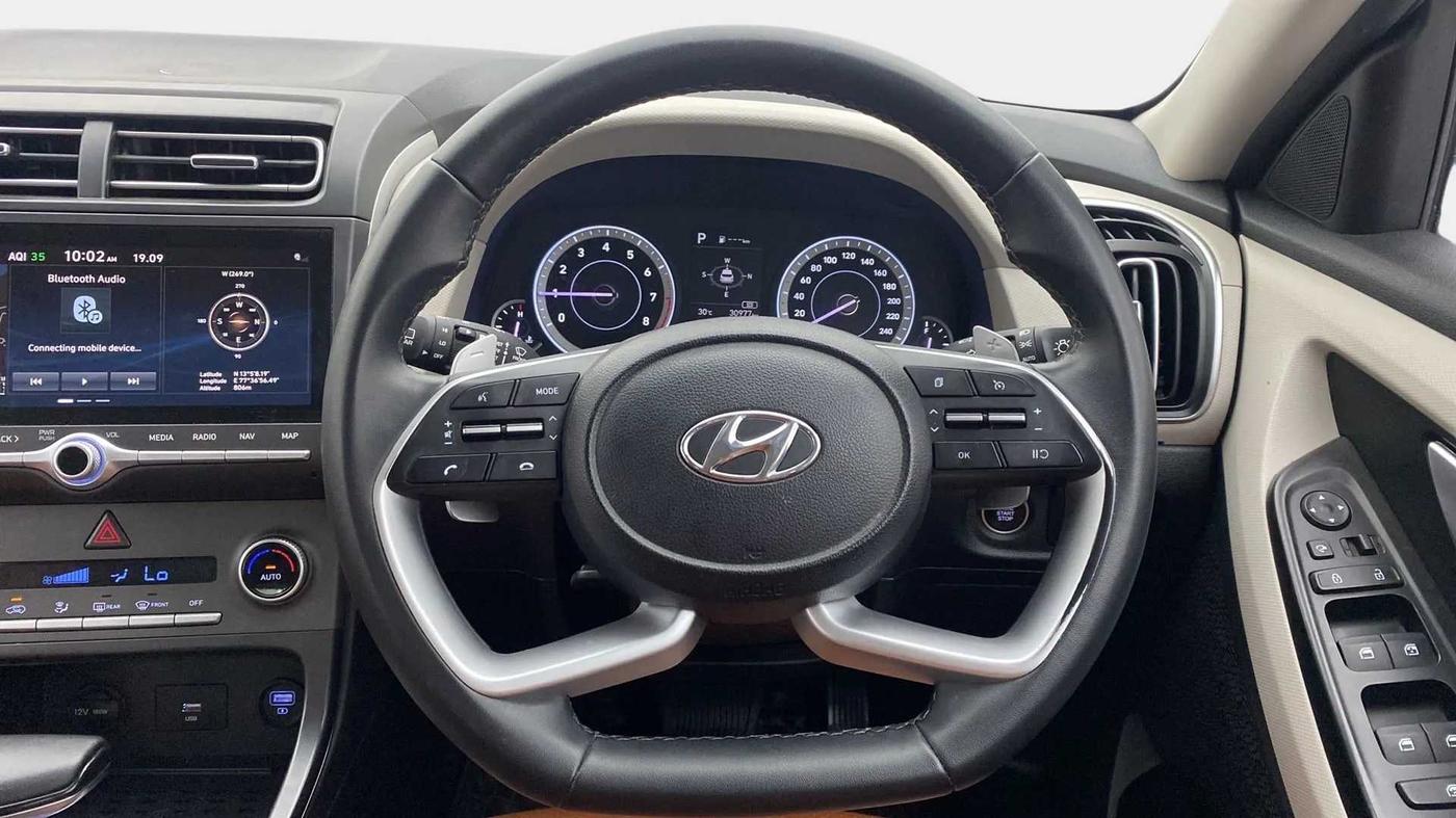 2020 Hyundai Creta SX IVT 1.5 PETROL, Petrol, Automatic, 30,936 km, Steering Wheel Close Up