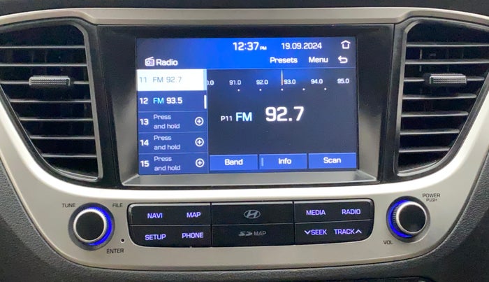 2019 Hyundai Verna 1.6 VTVT SX O, Petrol, Manual, 38,790 km, Infotainment System