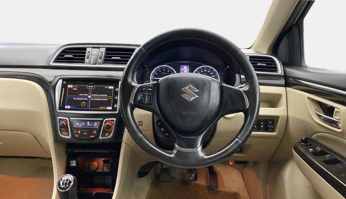 2017 Maruti Ciaz ALPHA 1.4 PETROL, Petrol, Manual, 1,03,895 km, Steering Wheel Close Up