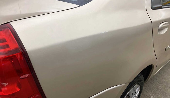 2012 Toyota Etios G, Petrol, Manual, 1,08,265 km, Right quarter panel - Slightly dented