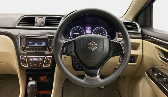 2018 Maruti Ciaz ZETA 1.4  AT PETROL, CNG, Automatic, 1,00,013 km, Steering Wheel Close Up