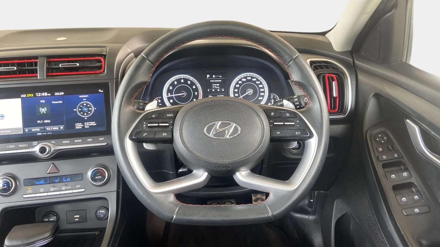 2021 Hyundai Creta SX 1.4 TURBO DCT, Petrol, Automatic, 37,492 km, Steering Wheel Close Up