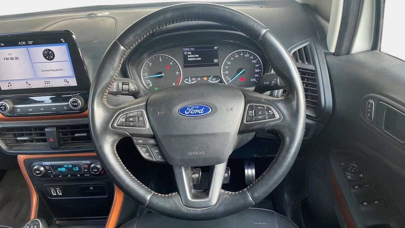 2019 Ford Ecosport TITANIUM 1.5L SPORTS(SUNROOF) DIESEL, Diesel, Manual, 78,378 km, Steering Wheel Close Up