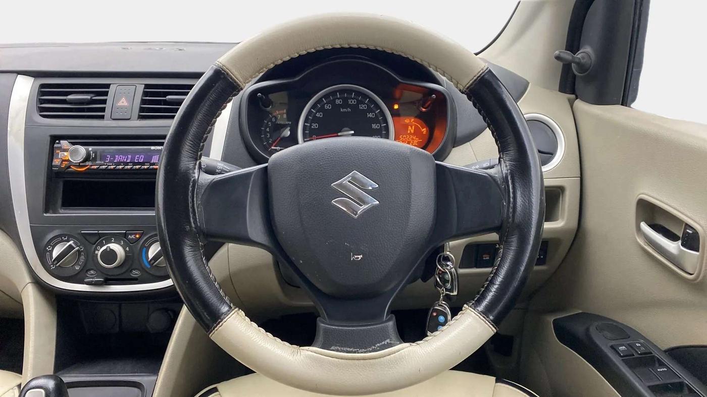 2014 Maruti Celerio VXI AMT, Petrol, Automatic, 50,379 km, Steering Wheel Close Up