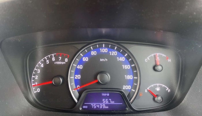 2015 Hyundai Xcent SX 1.2, Petrol, Manual, 75,475 km, Odometer Image