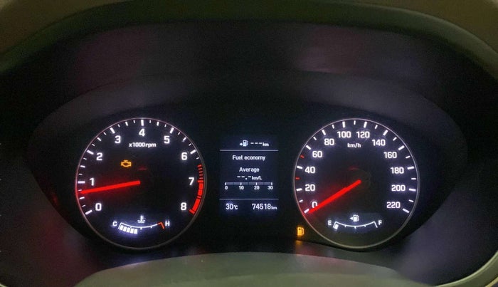 2018 Hyundai Elite i20 ASTA 1.2 (O), CNG, Manual, 75,028 km, Instrument cluster - MIL light  due to CNG outside fitment