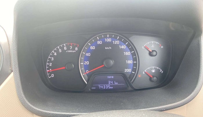 2015 Hyundai Xcent SX 1.2 (O), Petrol, Manual, 74,436 km, Odometer Image