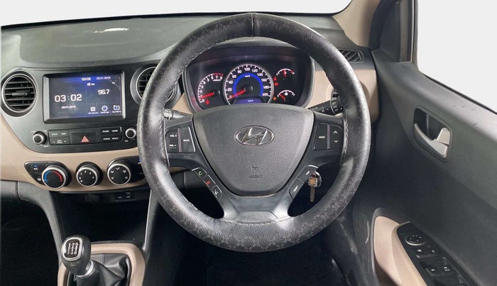 2017 Hyundai Grand i10 SPORTZ (O) 1.2 KAPPA VTVT, Petrol, Manual, 76,266 km, Steering Wheel Close Up